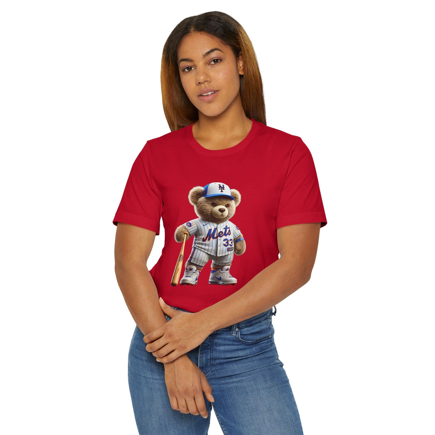 Sporty Bear Graphic Tee - Unisex Jersey T-Shirt, Cute Animal Shirt, Fun Baseball Apparel, Gift for Sports Fans, Casual Wear