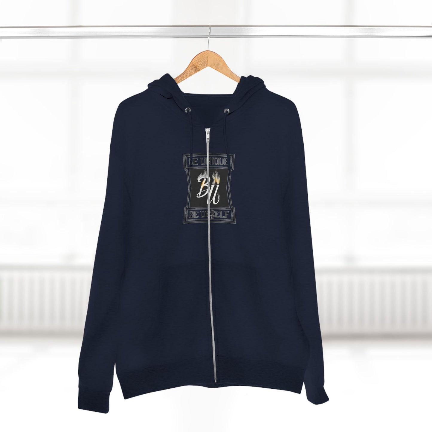 Inspirational Unisex Zip Hoodie - ‘Be Bold, Be Yourself’ - Trendy Graphic Hoodie, Cozy Casual Wear, Unique Gift for Her, Fashion Statement