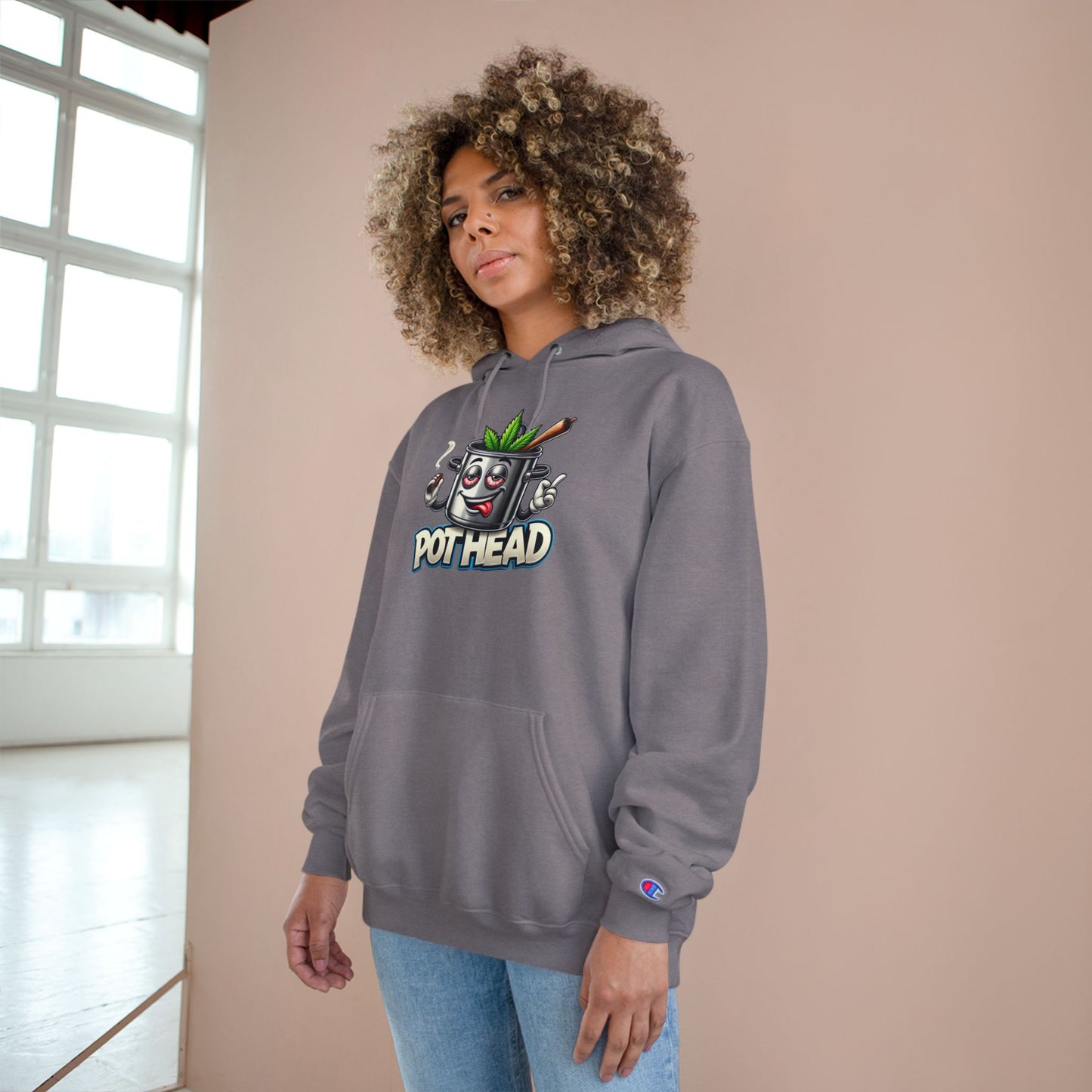 Pothead Champion Hoodie - Embrace Uniqueness and Chill Vibes