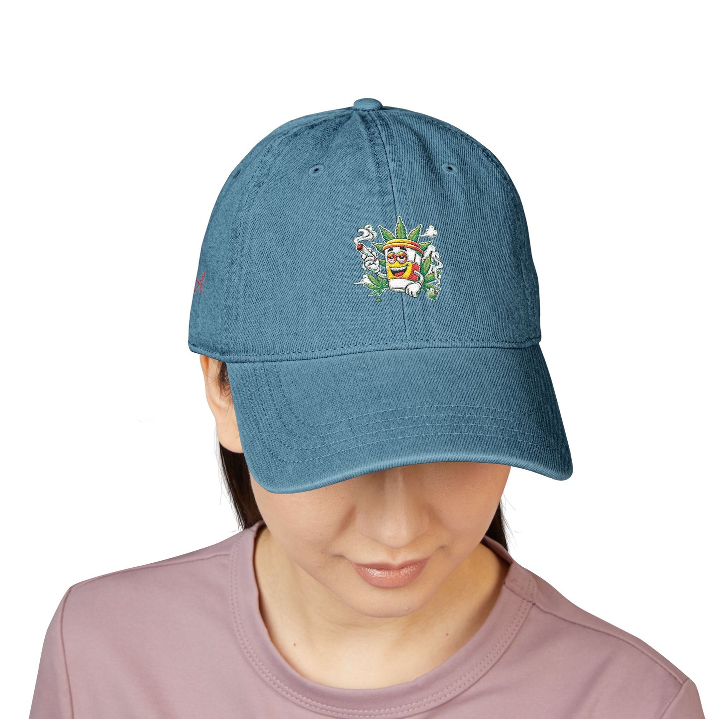 Embroidered Denim Hat, Casual Style Cap, Gift for Friends, Summer Accessory, Unique Fun Hat, Outdoor Style