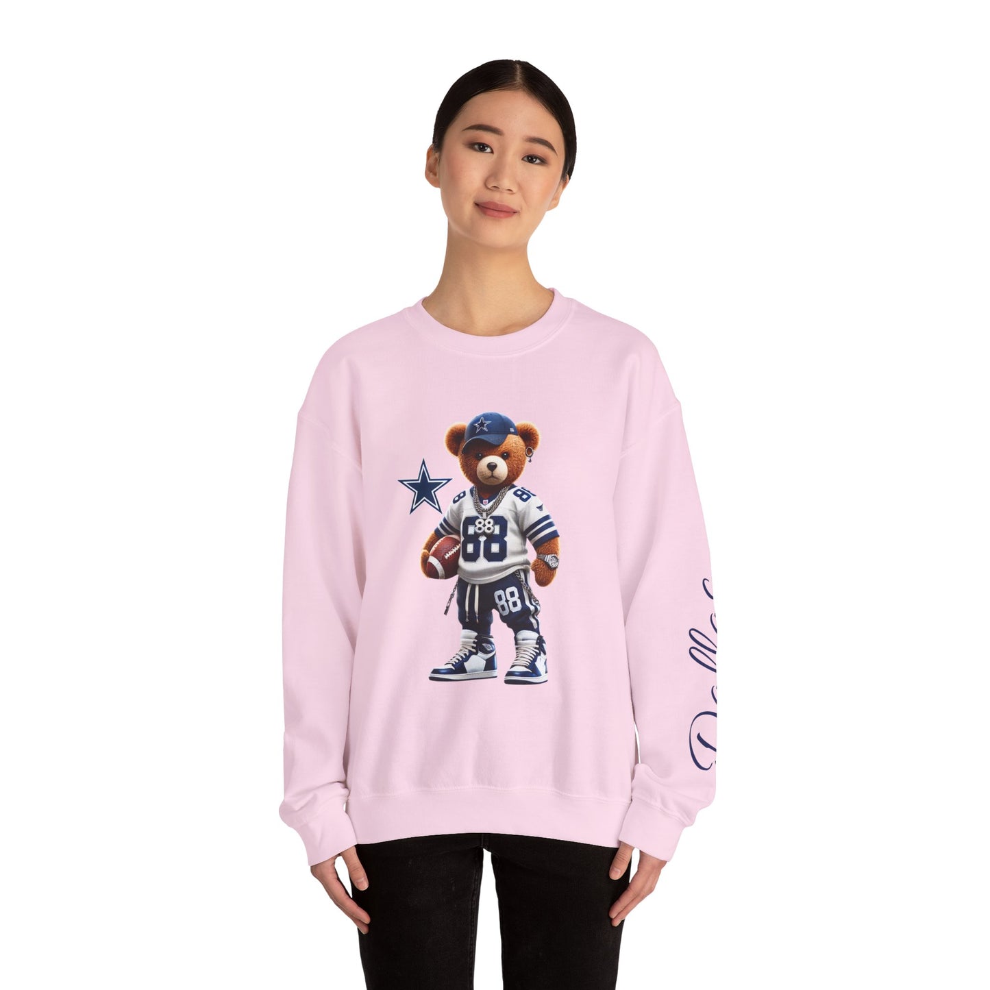 Sporty Bear Crewneck Sweatshirt, Casual Fall Fashion, Coziest Gift for Football Fans, Unisex Sweatshirt, Perfect for Game Days