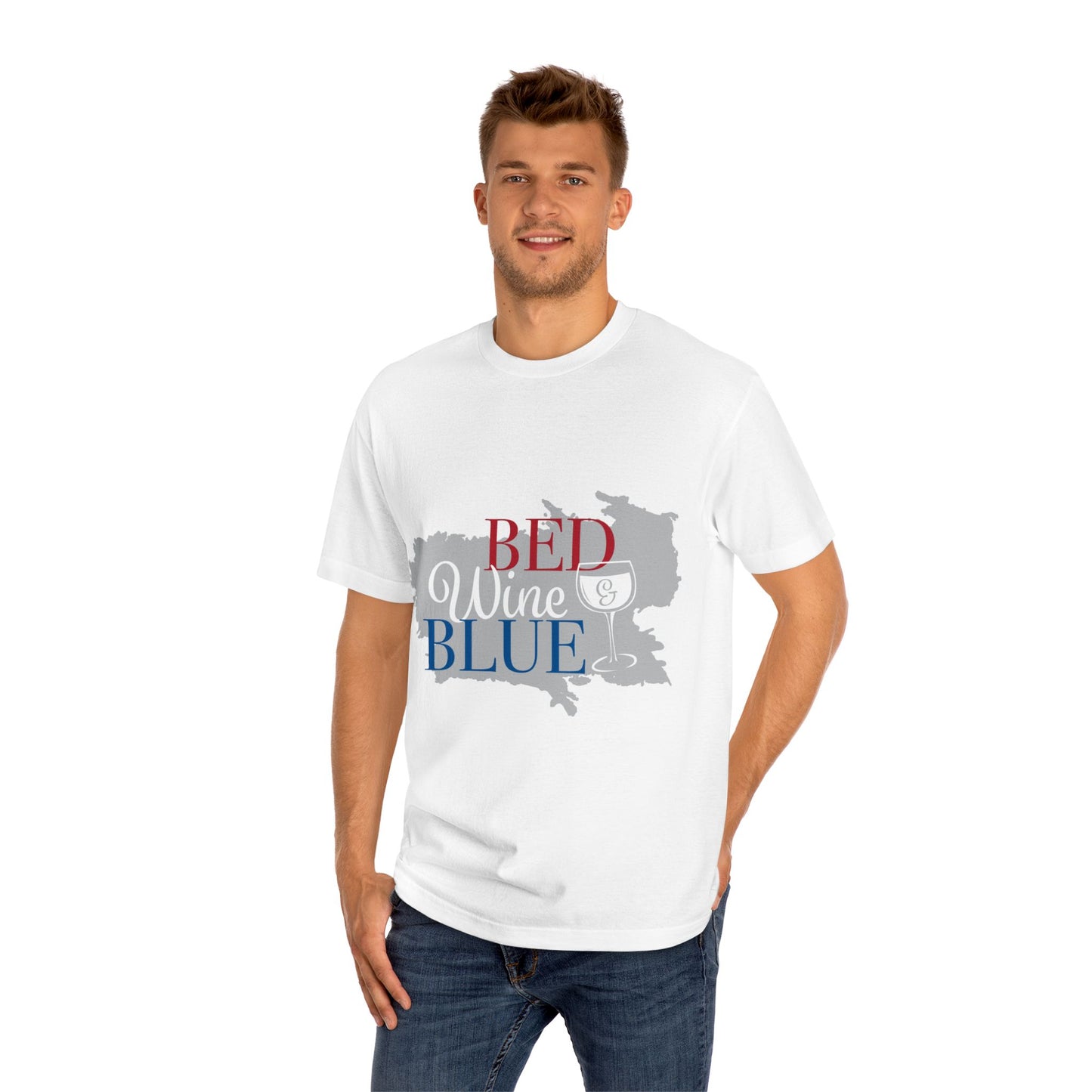 Unisex Classic Tee - Be Unique, Wine & Blue Vibes, Casual Wear, Gift for Holidays, Summer Fun