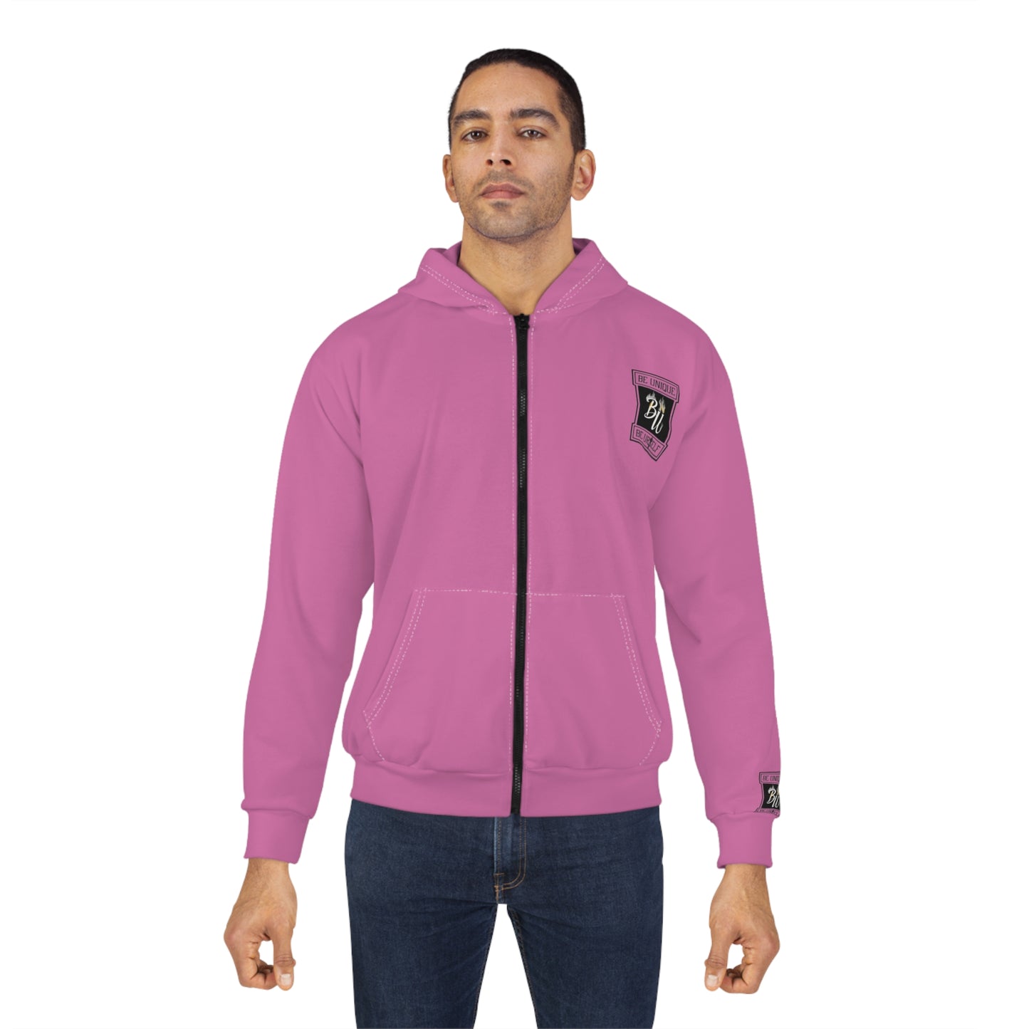 Stylish Floral Art Unisex Zip Hoodie - Comfortable Streetwear, Gift Idea, Casual Wear, Fashion Statement, Year-Round Essential