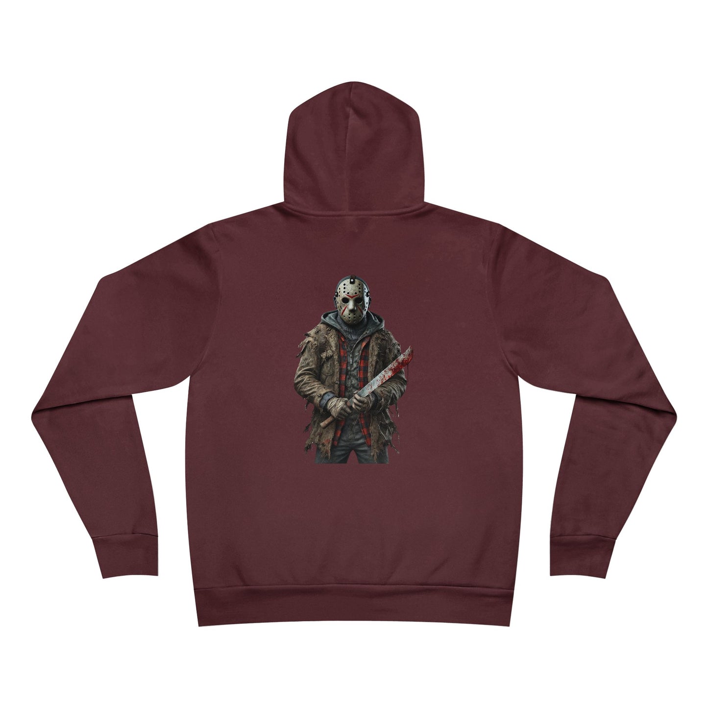 Horror-Themed Hoodie, Unisex Graphic Pullover, Perfect for Halloween, Gamer Gift, Cozy Casual Wear, Movie Merchandise