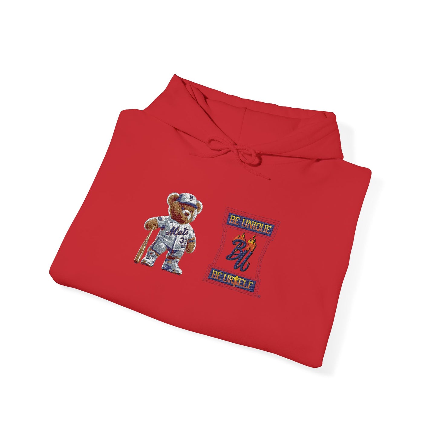 Space Bear Graphic Hoodie — Retro Astronaut Teddy Patch Sweatshirt