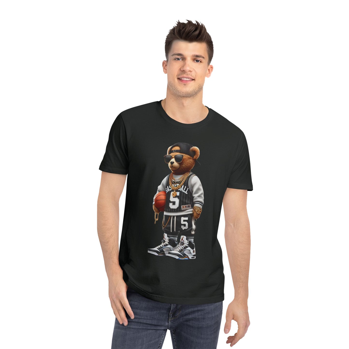 Trendy Unisex Rocker Tee, Casual Streetwear Shirt, Graphic Bear T-Shirt, Music Lover Gift, Cool Outfit for Events