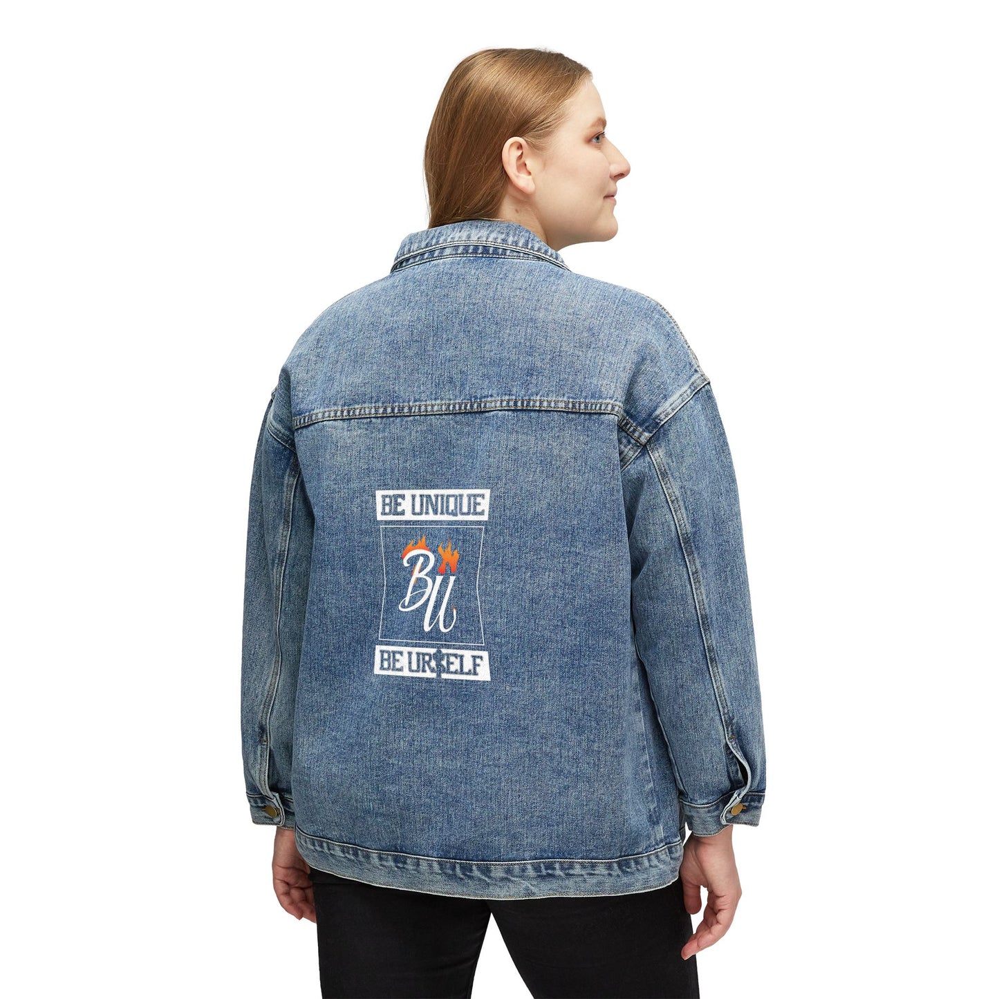 Stylish Women's Denim Jacket, Unique Fashion Statement, Casual Wear, Gift for Her, Trendy Layering Piece