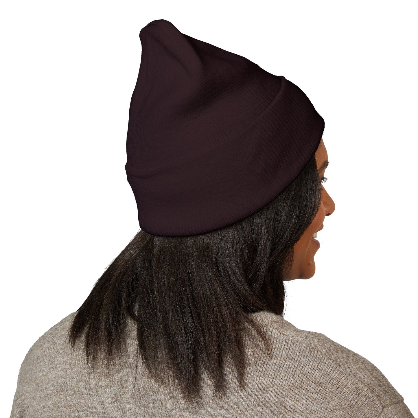 Classic Cuffed Beanie with Bold Embroidery, Cozy Winter Hat, Stylish Knit Cap, Perfect Gift for Her, Unisex Beanie