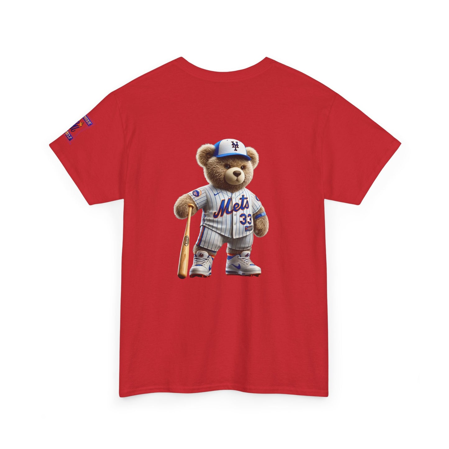 T-Shirt — Teddy Bear Baseball Tee (Mets Inspired)