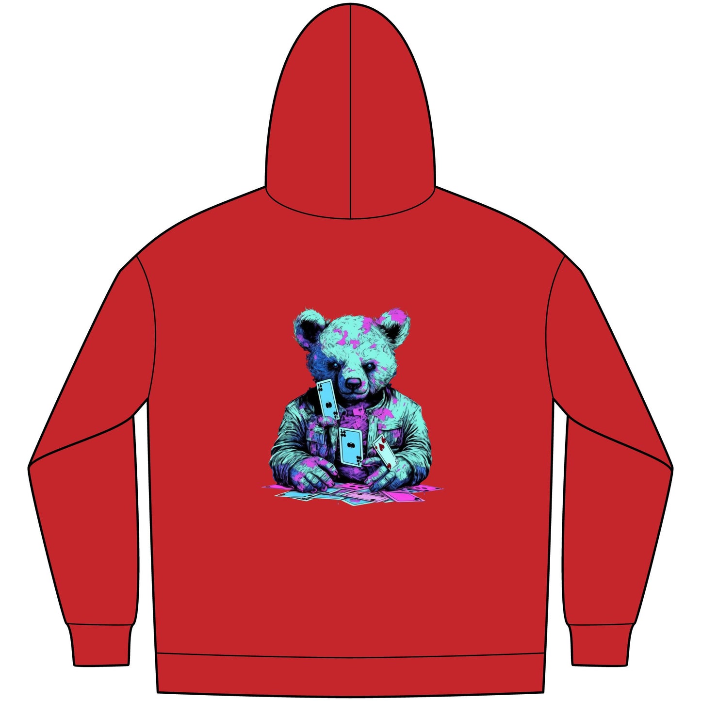 Cool Graphic Bear Hoodie for Men, Urban Streetwear, Cozy Fleece Sweatshirt, Perfect Gift Idea, Casual Style