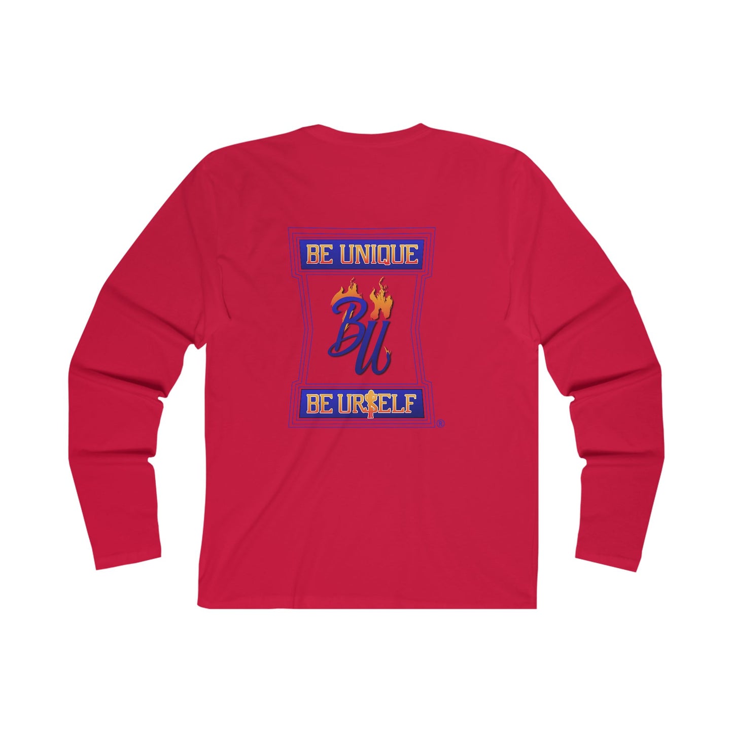 Be Unique Long Sleeve Crew Tee, Casual Men's Shirt, Self-Expression Apparel, Gift for Friends, Stylish Layering Top