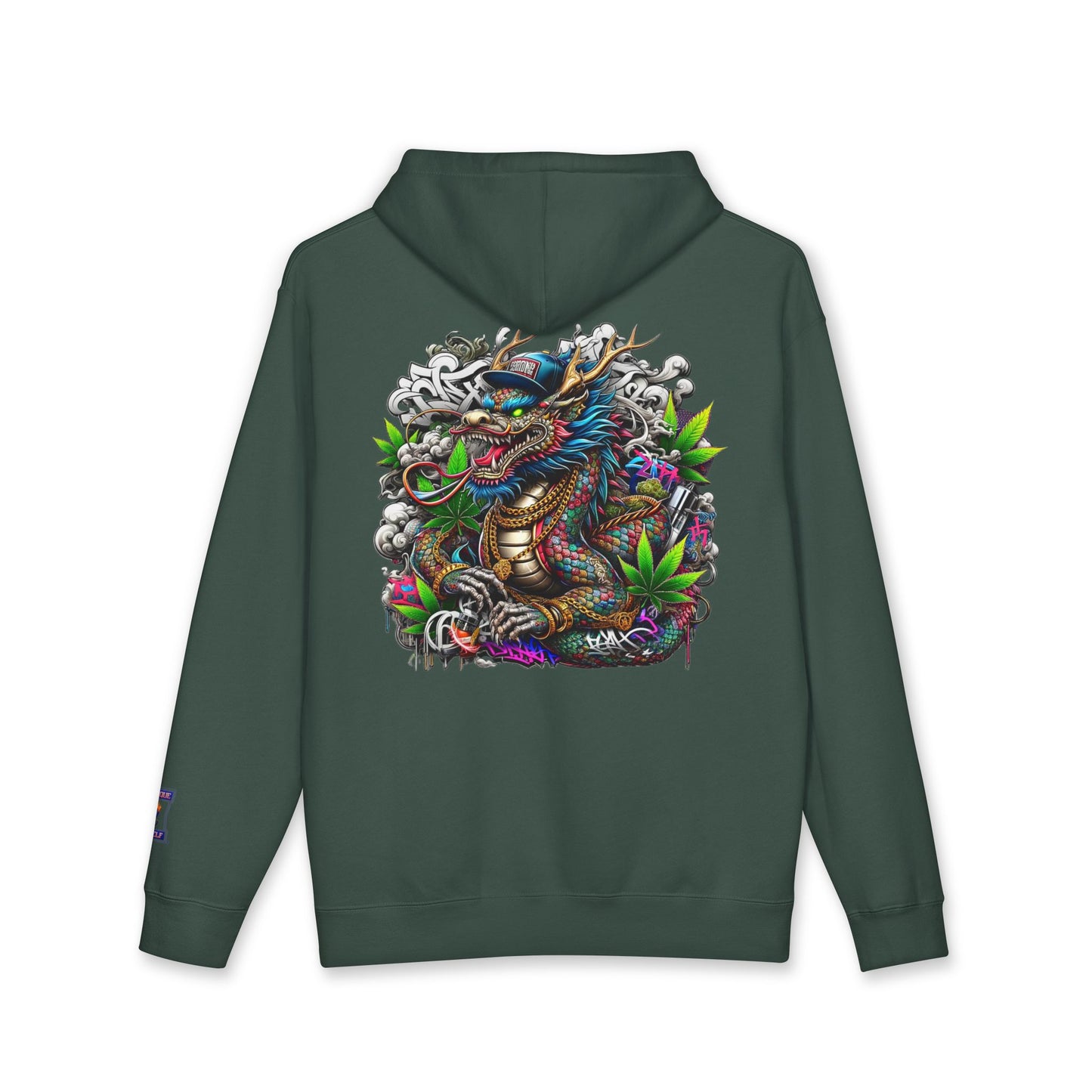 Colorful Dragon Design Unisex Heavyweight Hoodie, Graphic Sweatshirt, Streetwear Fashion, Unique Gift, Cozy Wear