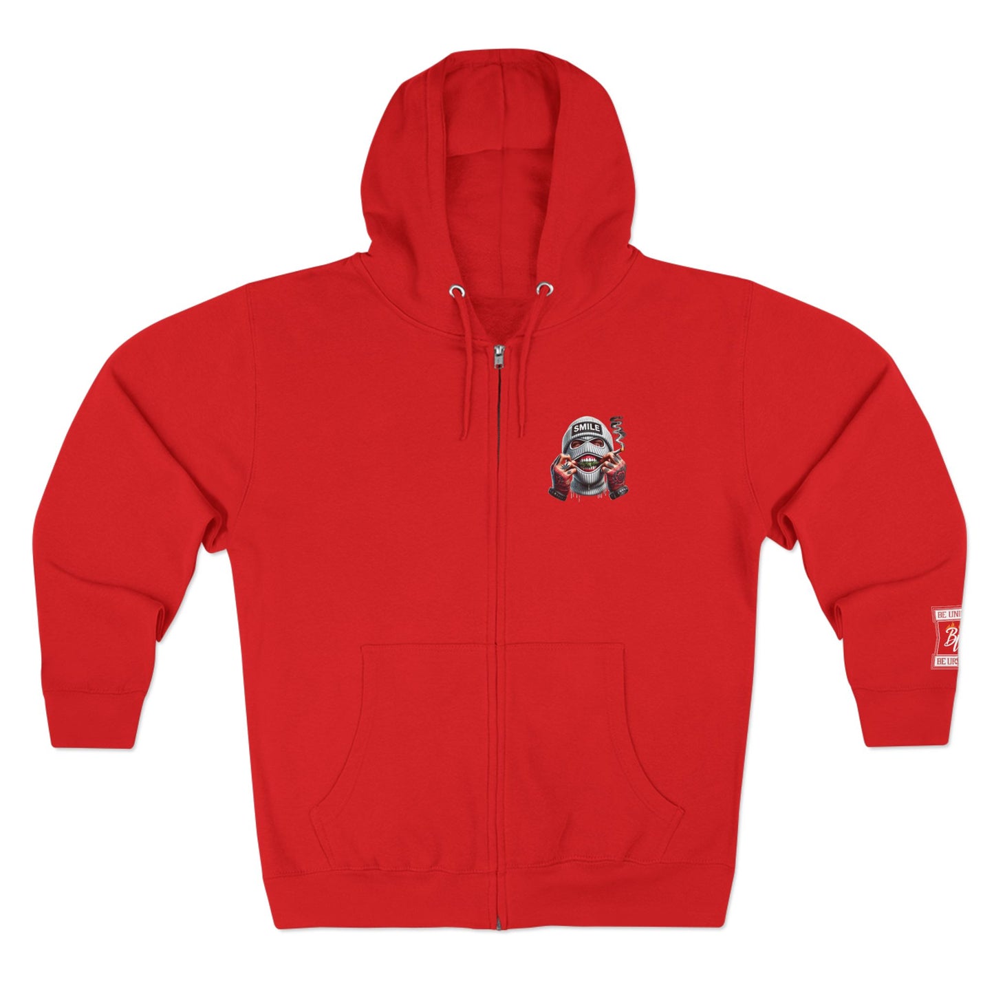 Urban Art Zip Hoodie - Smile Design for Trendsetters