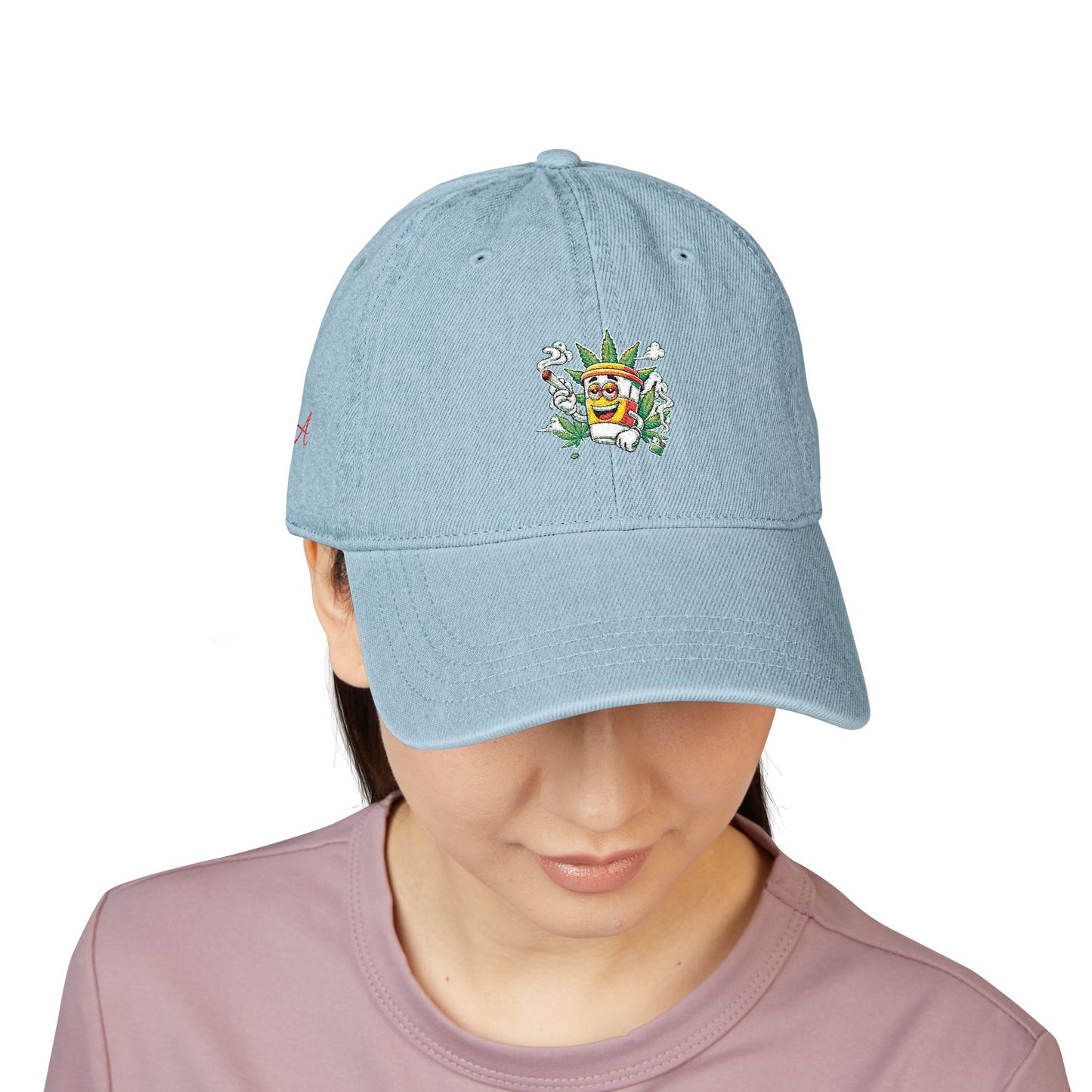 Embroidered Denim Hat, Casual Style Cap, Gift for Friends, Summer Accessory, Unique Fun Hat, Outdoor Style
