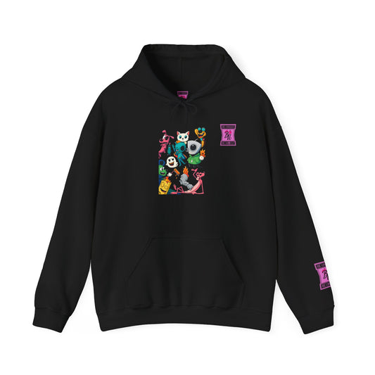 Hoodie — Cute Kawaii Character Collage Pullover