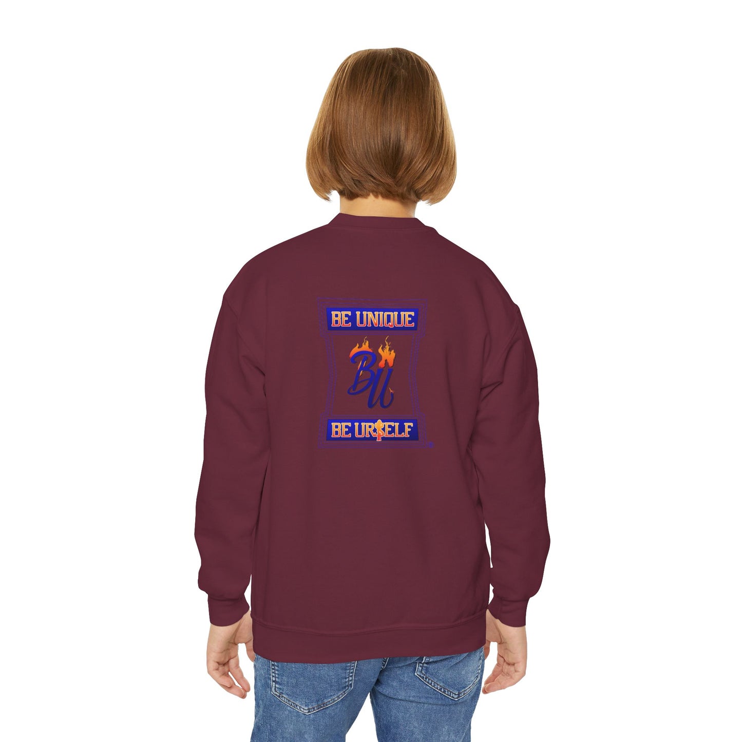 Youth Crewneck Sweatshirt with Playful Dog Design | Perfect for Pet Lovers, Everyday Comfort, Gift Idea, Unique Style, Trendy Apparel