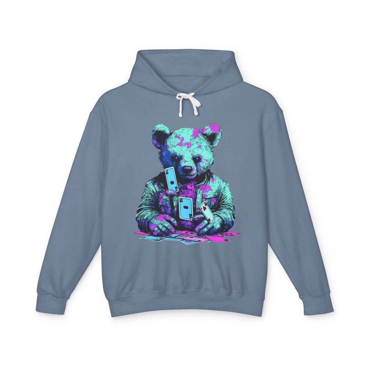 Colorful Bear Graphic Hoodie for Trendy Casual Wear