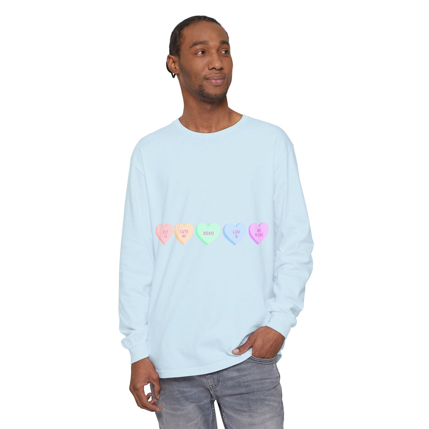 Trendy Long Sleeve Tee with Heart Design and Motivational Back Print, Unisex Gift, Casual Wear, Outfit for All Seasons, Perfect for [...]
