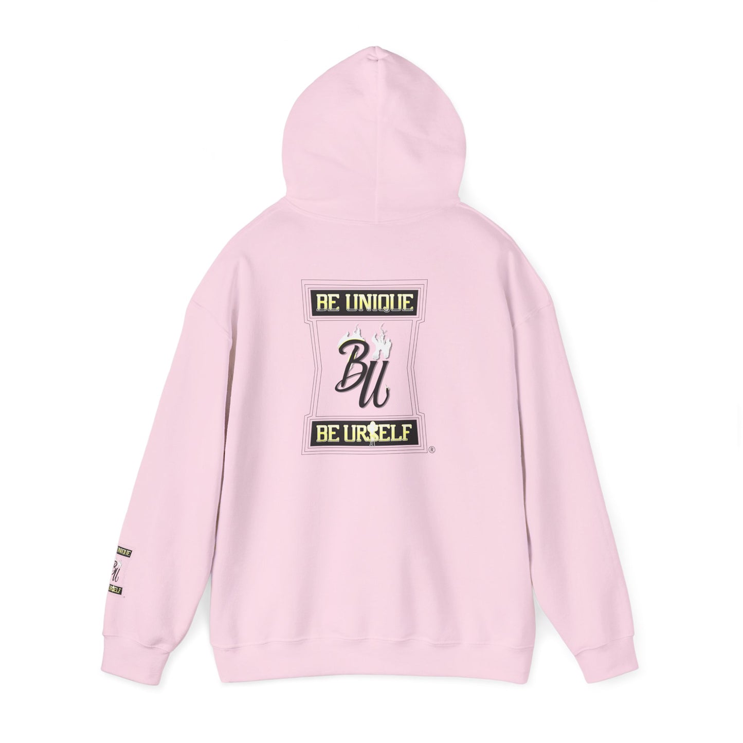 Hoodie — Cherub with Roses Design, 'Be True, Be Yourself' Inspirational Streetwear
