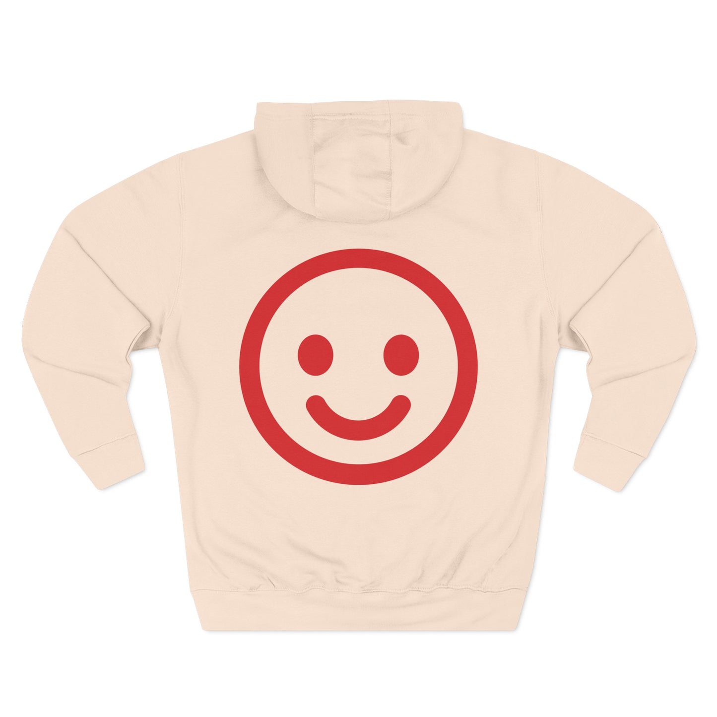 Smiley Face Fleece Hoodie, Cozy Casual Sweatshirt, Unisex Hoodie, Graphic Hoodie, Relaxed Winter Wear