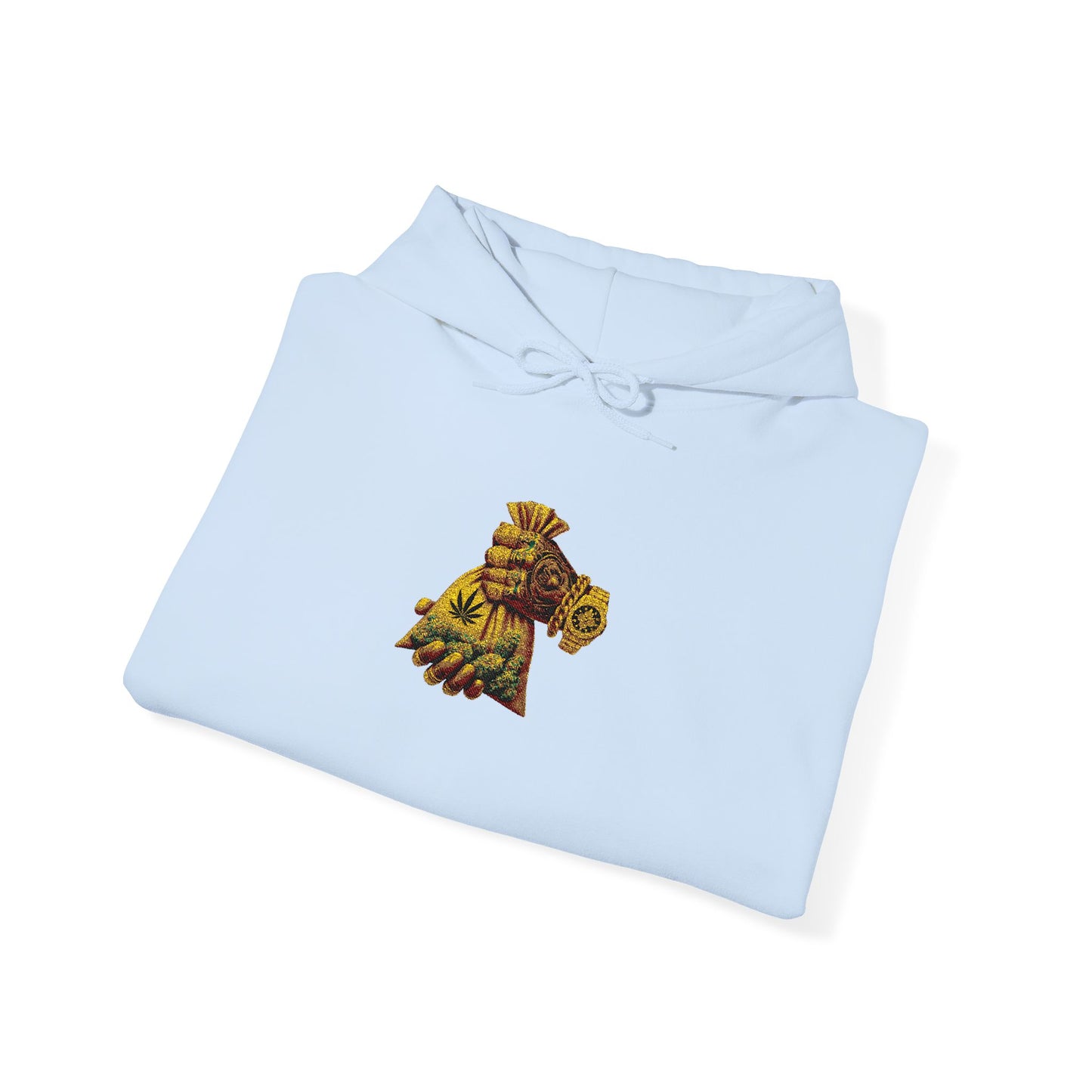 Hoodie — Golden Floral Teddy Bear Graphic Pullover