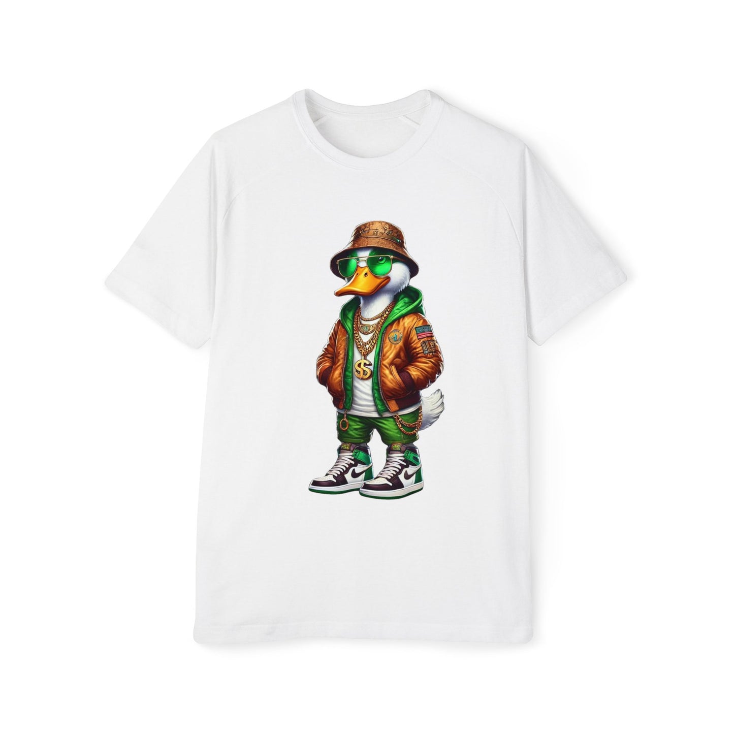 Stylish Men's Raglan T-Shirt with Trendy Duck Design, Casual Wear, Streetwear, Gift for Him, Fun Summer Tee