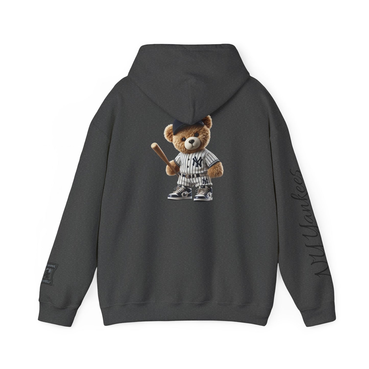 Yankees Teddy Bear Hoodie — Baseball Mascot Pullover