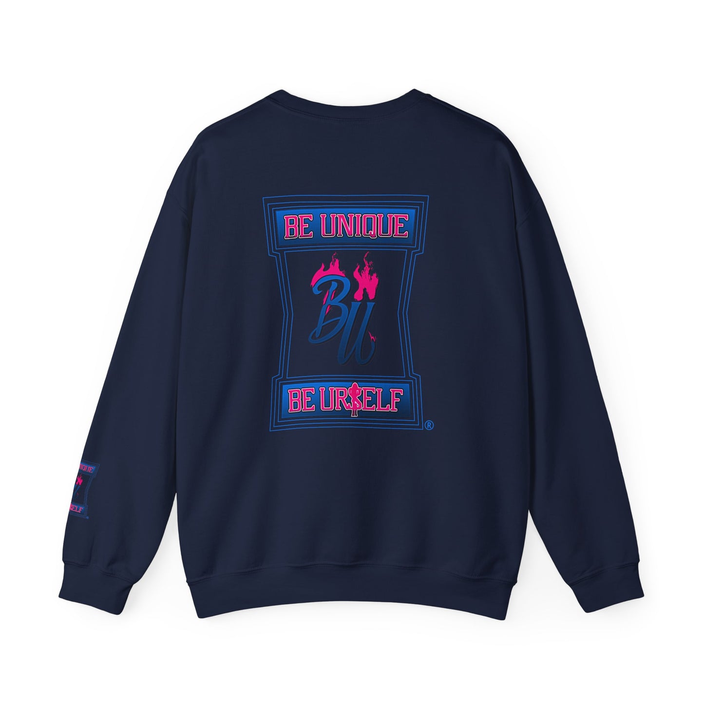 Skull Graffiti Crewneck Sweatshirt — "Be Unique Be Urself" Streetwear