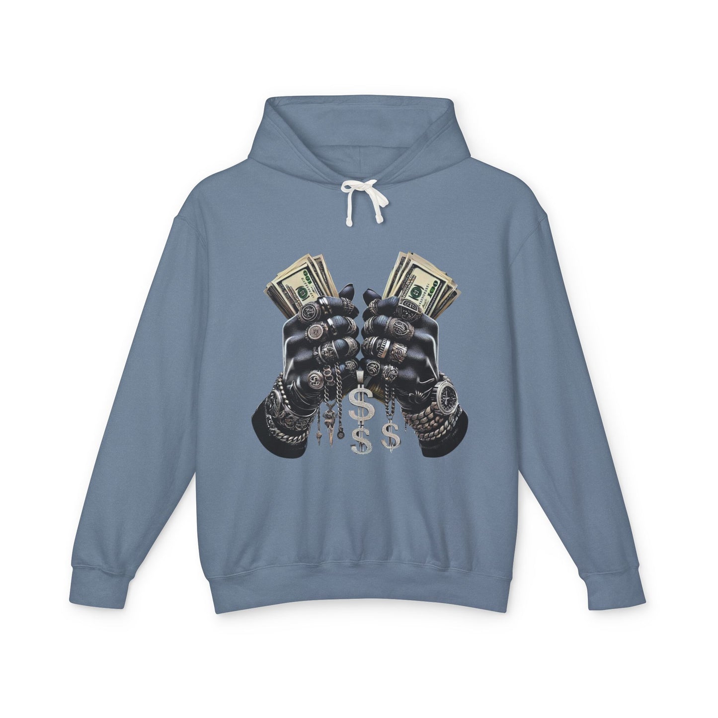 Money Moves Unisex Lightweight Hooded Sweatshirt, Casual Pullover, Streetwear, Unique Gift, Graphic Hoodie, Everyday Wear