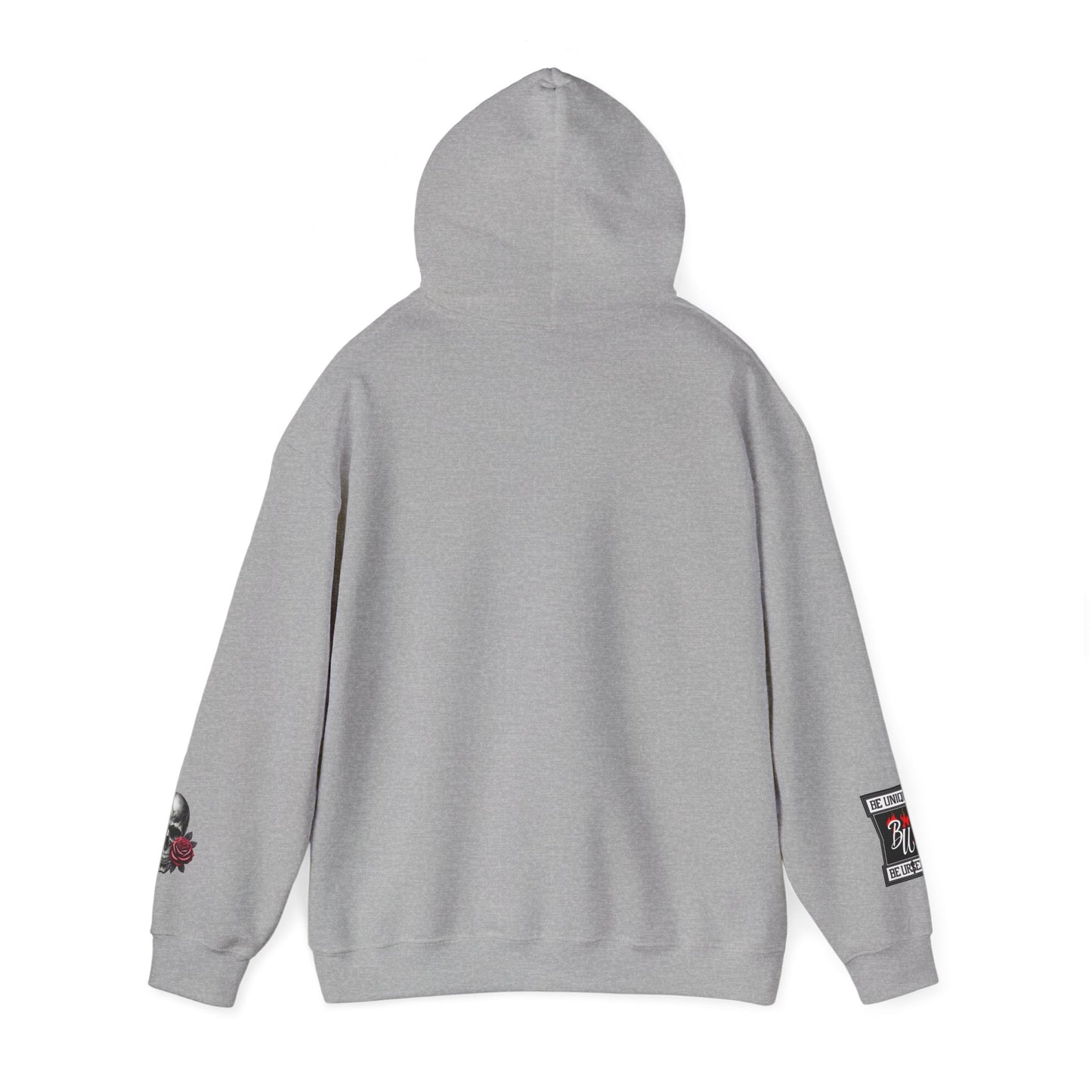 Skull & Rose Hoodie — Vintage Tattoo Sleeve Graphic Hooded Sweatshirt