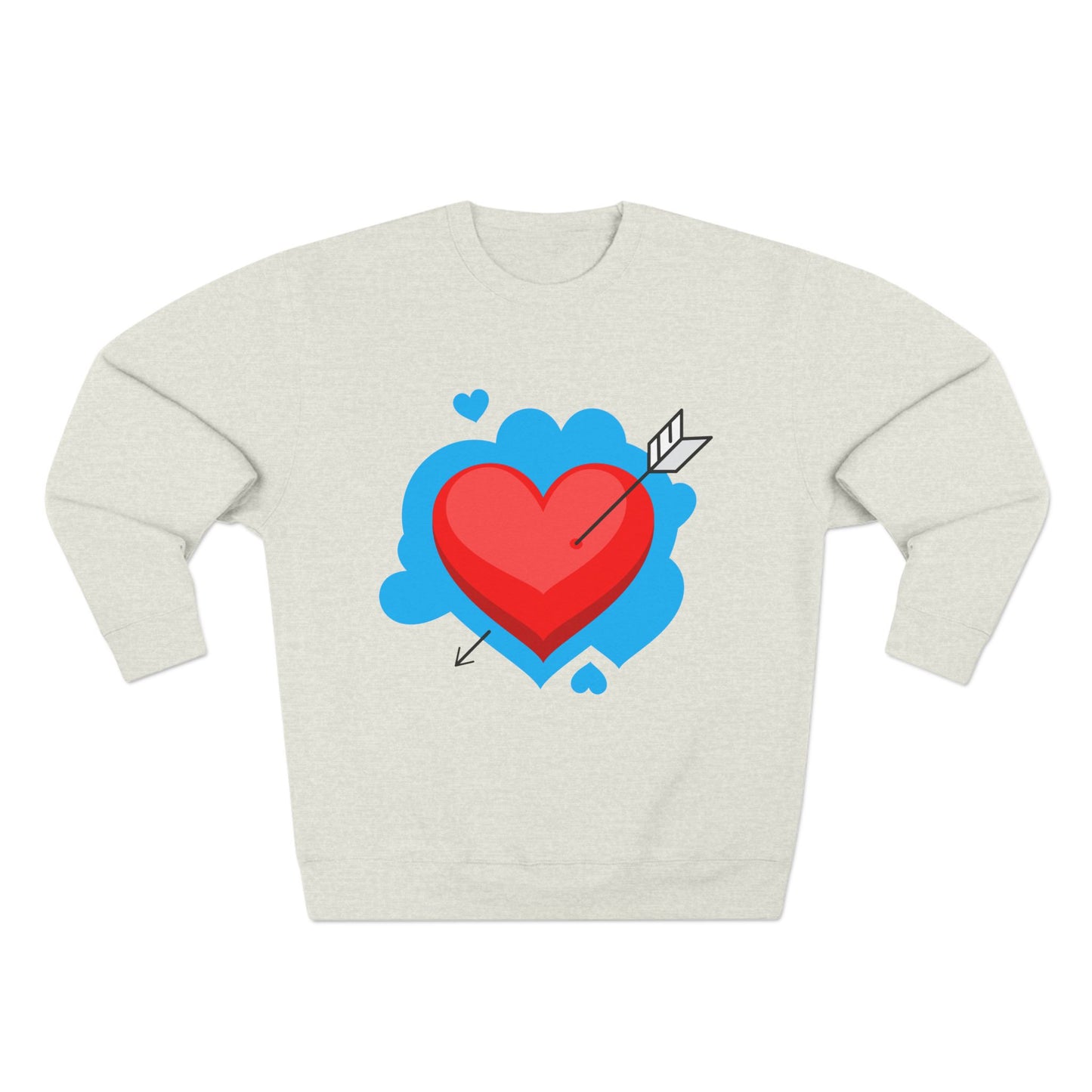 Heart & Self Expression Crewneck Sweatshirt - Cozy Unisex Top for Valentine's Day, Unique Gift, Casual Wear, Be Unique, Comfortable Fashion