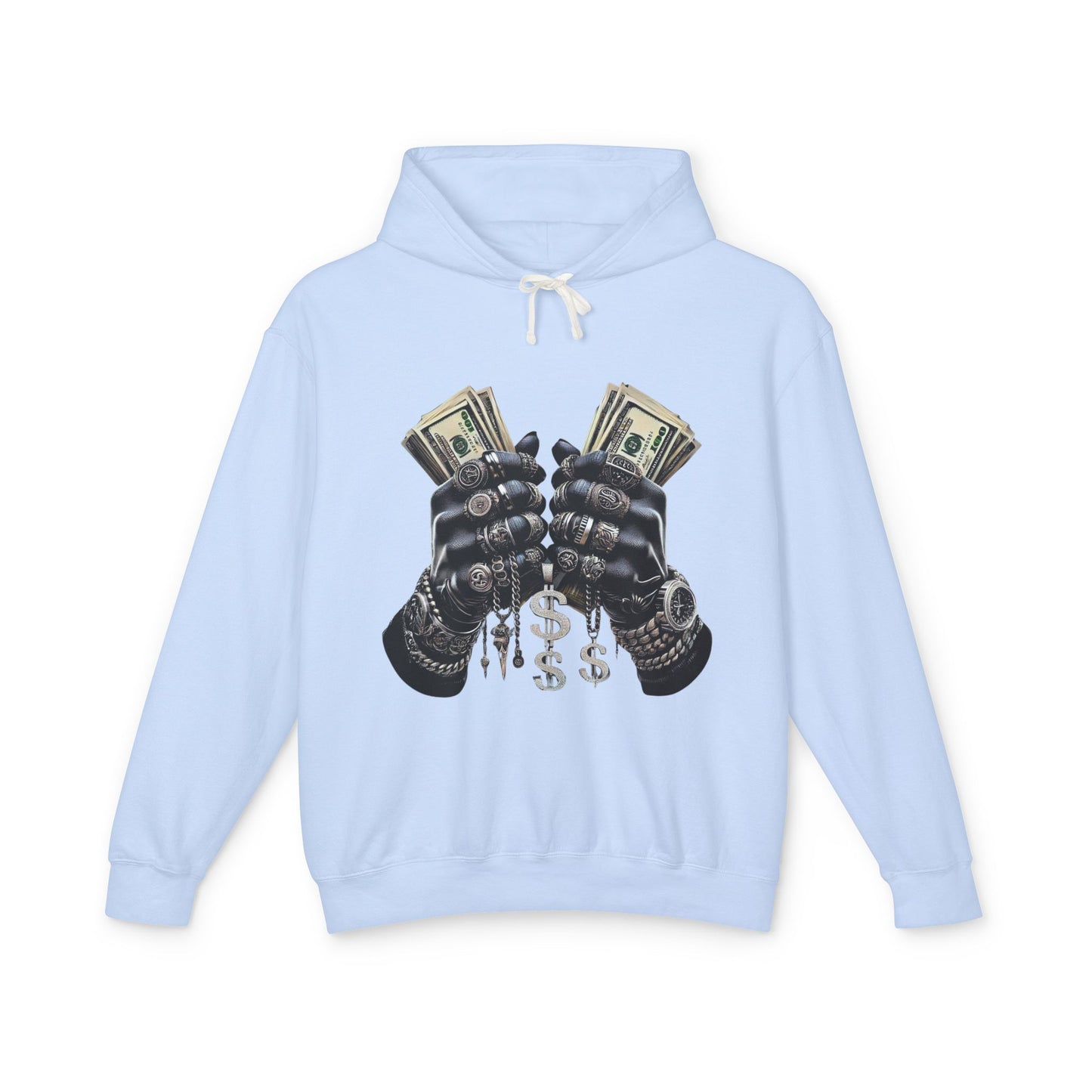 Money Moves Unisex Lightweight Hooded Sweatshirt, Casual Pullover, Streetwear, Unique Gift, Graphic Hoodie, Everyday Wear