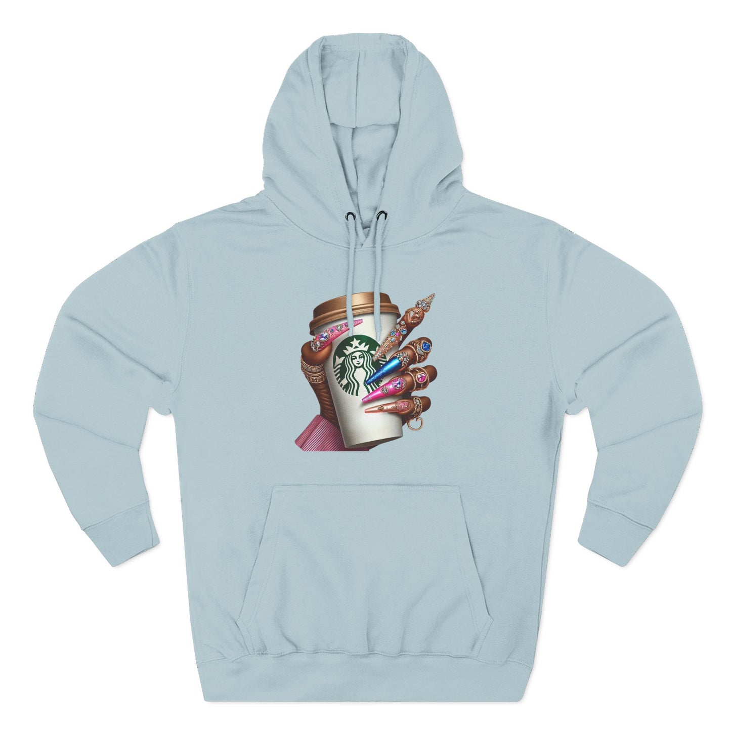 Artistic Coffee Lover's Fleece Hoodie