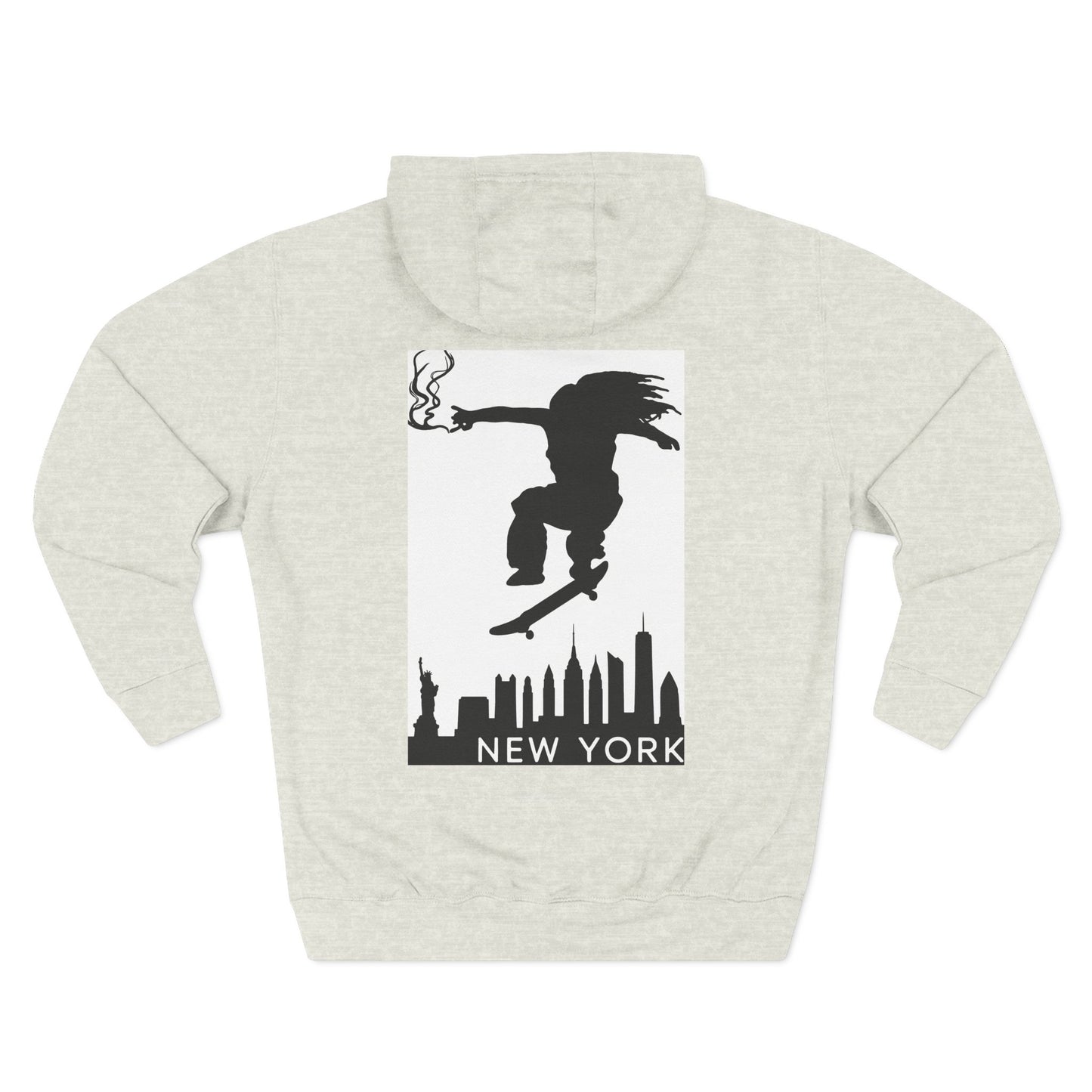 Urban Skate Fleece Hoodie - Streetwear Style, Cozy Pullover, Gift for Skaters, Trendy Fashion, New York Inspired