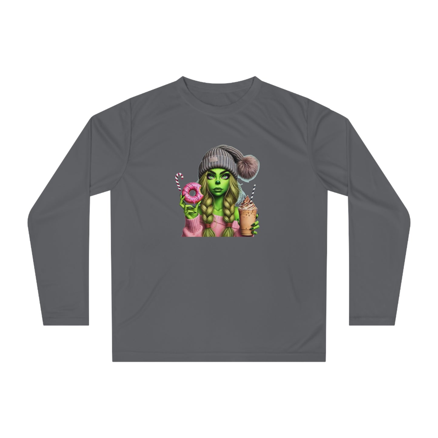 Unisex Performance Long Sleeve Shirt with Fun Green Illustration, Cute Gift for Friends, Ideal for Parties, Festivals, Everyday Wear, [...]