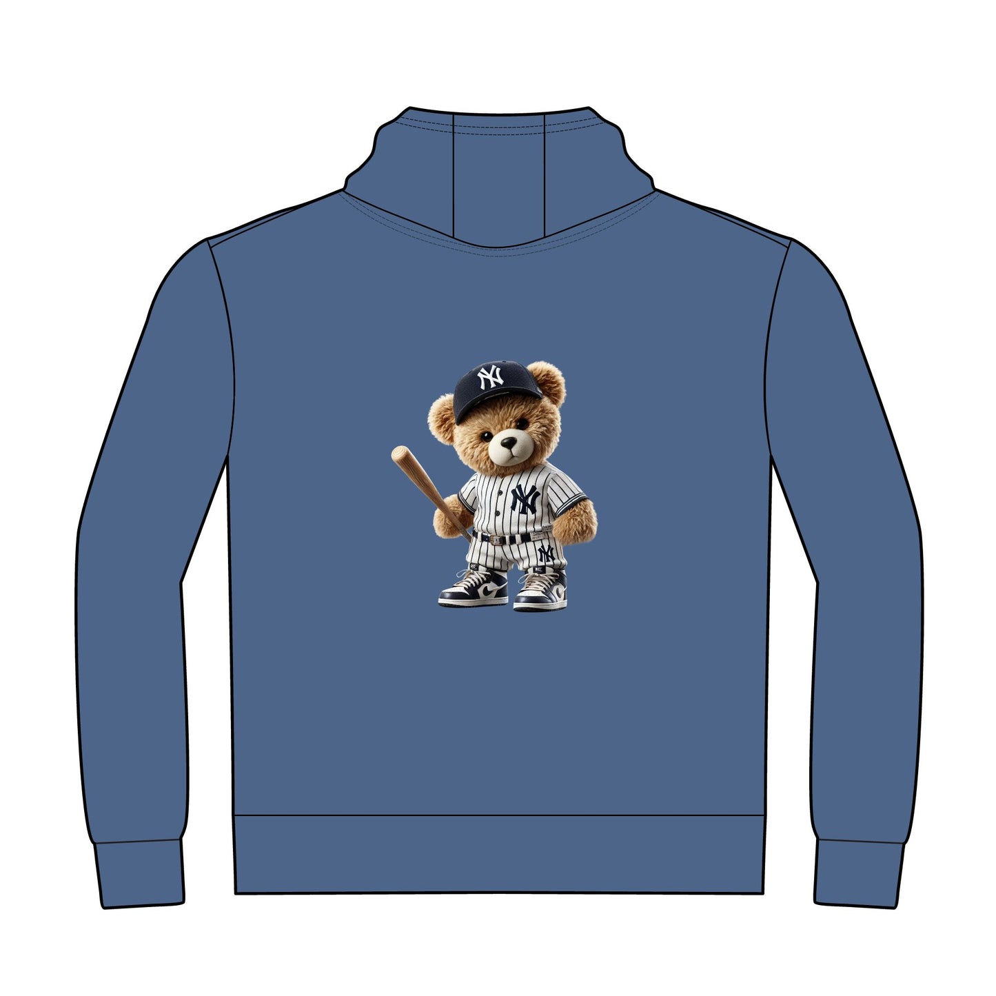 Stylish Unisex Hoodie with Cute Bear Design, Cozy Pullover for Casual Wear, Gift for Birthdays, Holidays, Sports Fans