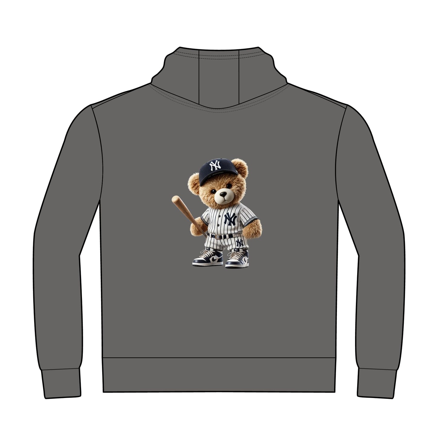 Stylish Unisex Hoodie with Cute Bear Design, Cozy Pullover for Casual Wear, Gift for Birthdays, Holidays, Sports Fans