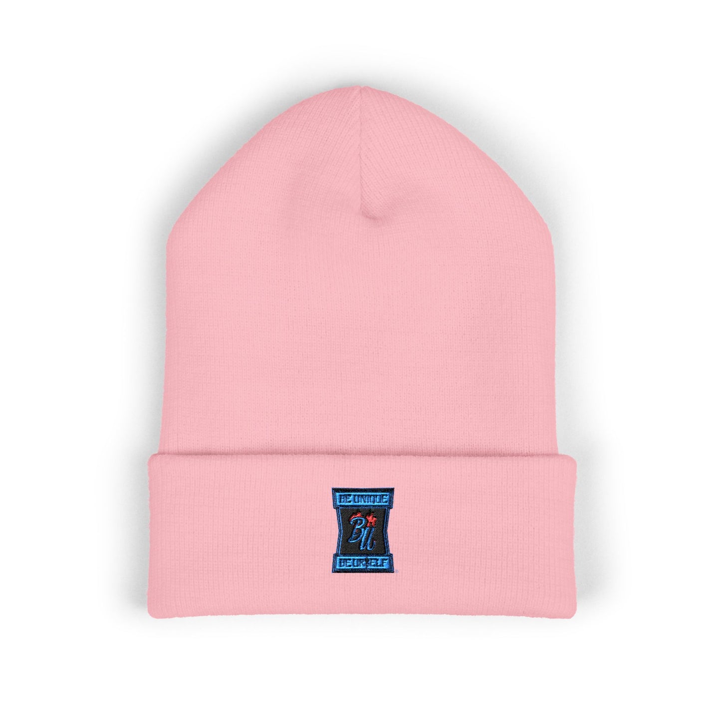 Embroidered 'Choose Joy' Cuffed Beanie — Classic Winter Knit Hat
