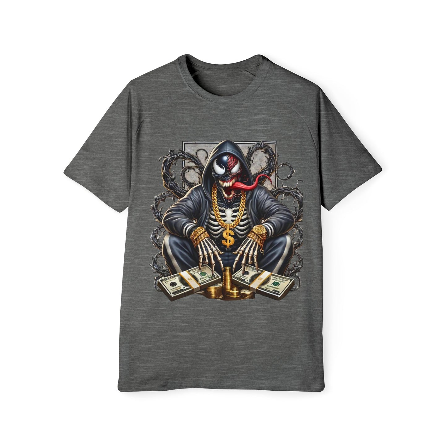 Urban Skeleton Graphic Tee, Edgy Streetwear Shirt, Cool Casual Top, Gift for Him, Skull Art T-Shirt