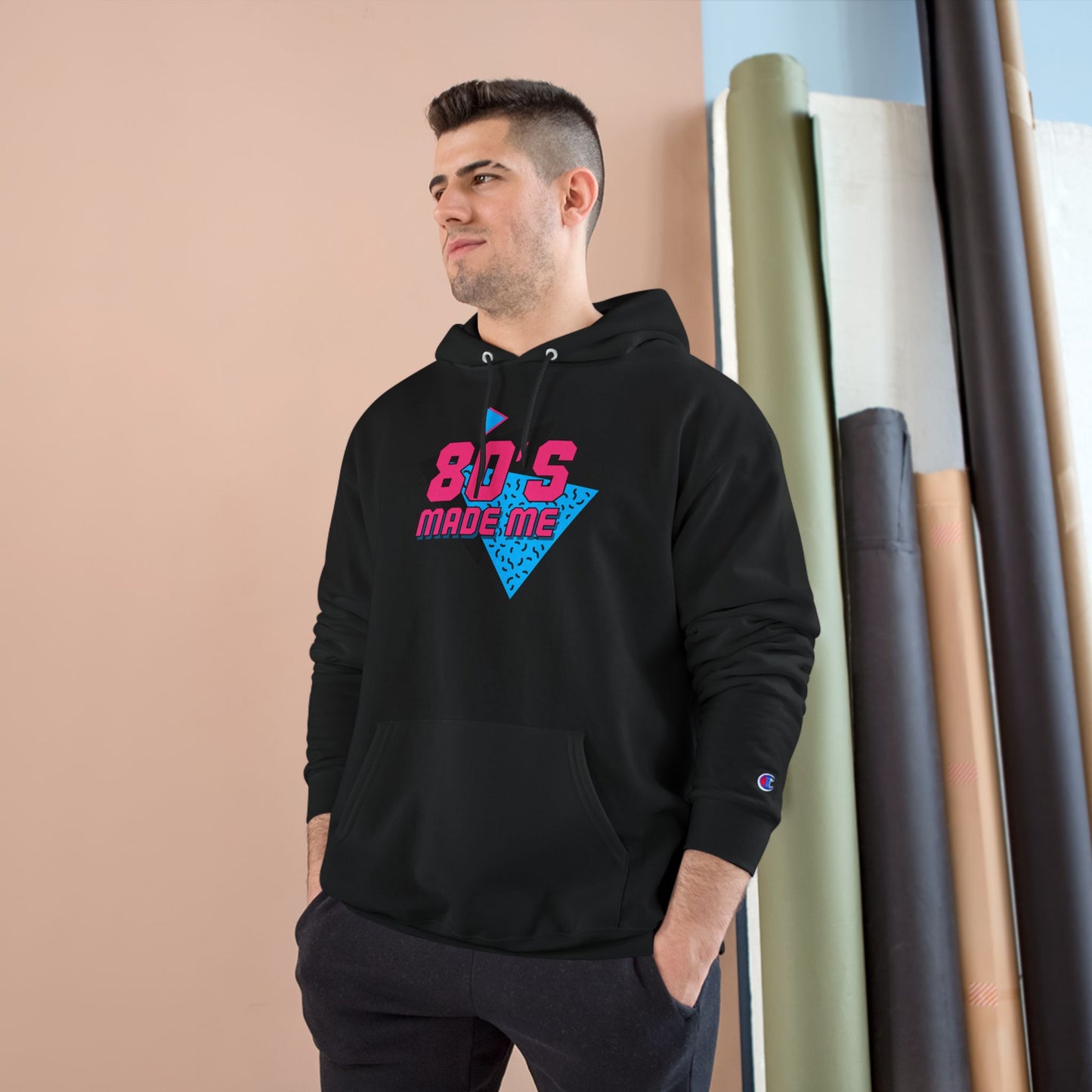 Hoodie — '80s Made Me' Retro Graphic Champion Hoodie