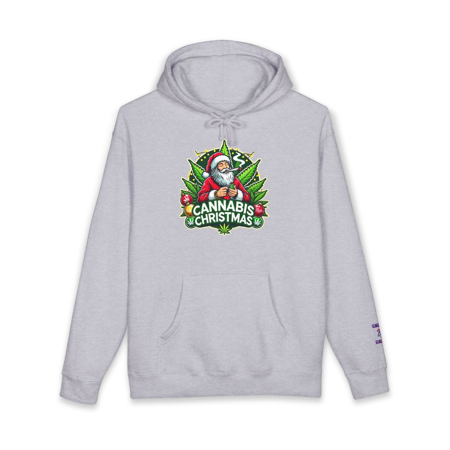 Cannabis Christmas Hoodie, Fun Holiday Apparel, Unisex Sweatshirt, Unique Gift for Cannabis Lovers, Festive Streetwear