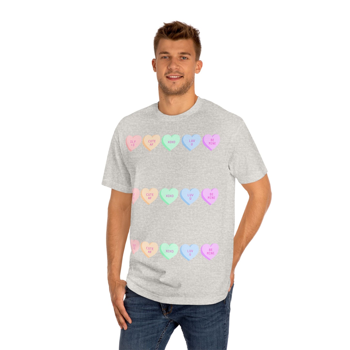 Unisex Classic Tee - Heart and Motivational Design, Casual Wear, Gift for Friends, Summer Outfit, Comfortable T-Shirt