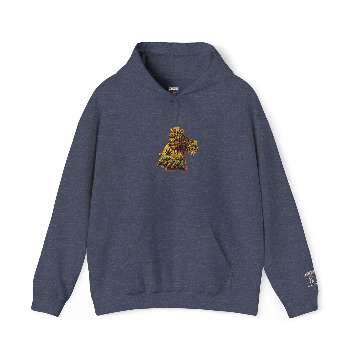 Hoodie — Golden Floral Teddy Bear Graphic Pullover