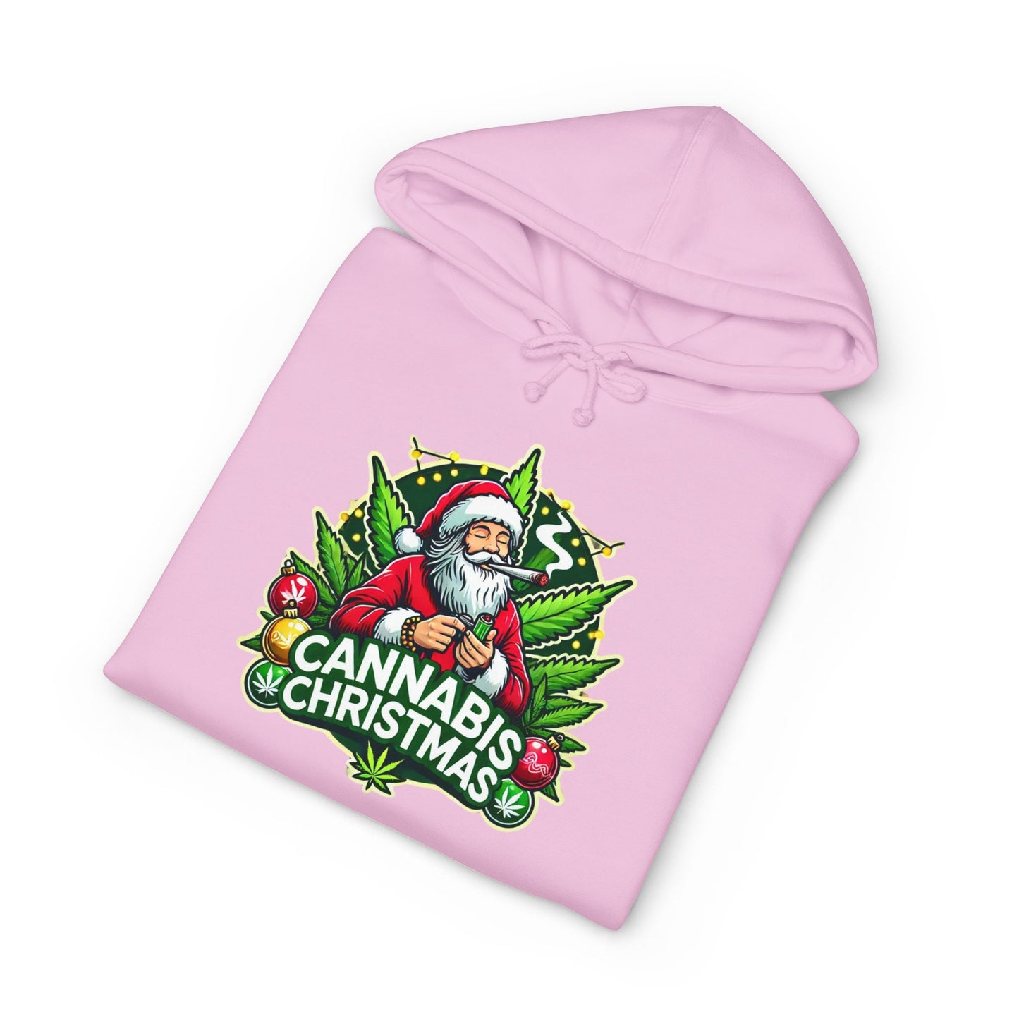 Cannabis Christmas Hoodie, Fun Holiday Apparel, Unisex Sweatshirt, Unique Gift for Cannabis Lovers, Festive Streetwear