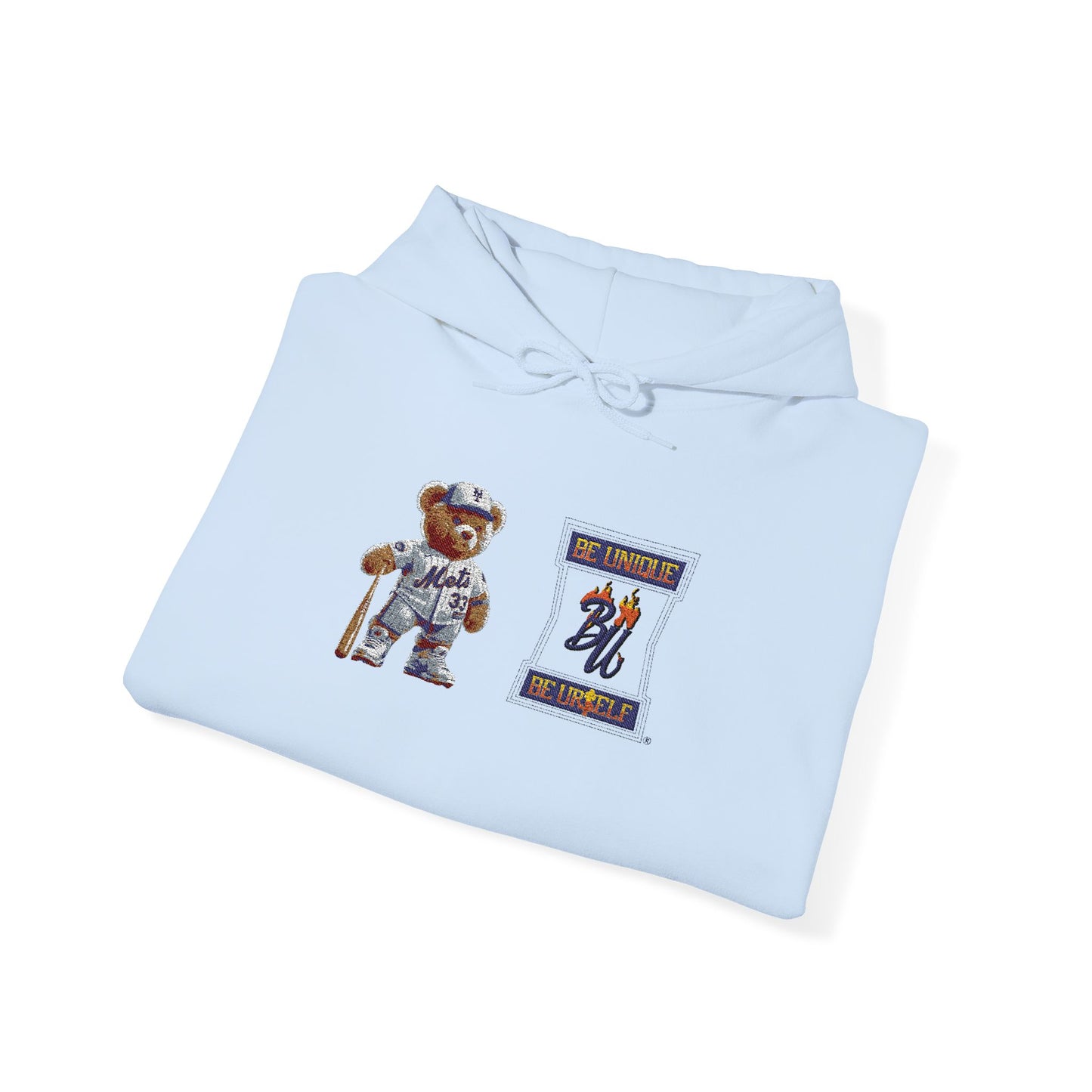 Space Bear Graphic Hoodie — Retro Astronaut Teddy Patch Sweatshirt
