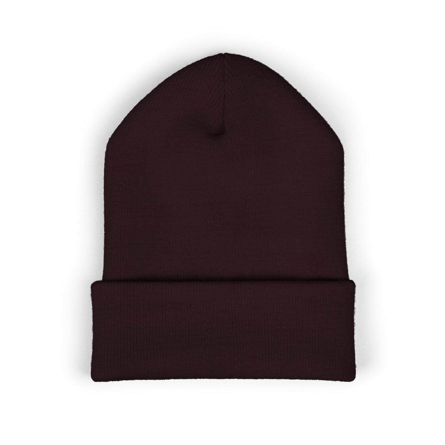 Classic Cuffed Beanie with Bold Embroidery, Cozy Winter Hat, Stylish Knit Cap, Perfect Gift for Her, Unisex Beanie