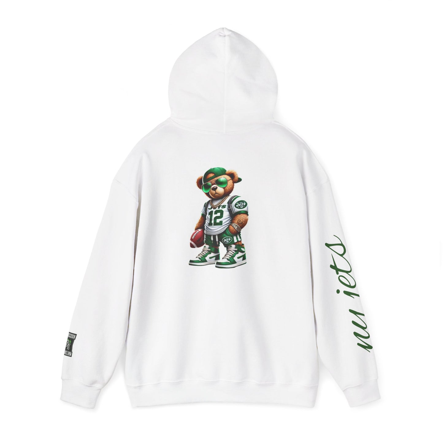 Bear Mascot Football Hoodie — Number 12 Team Spirit Pullover