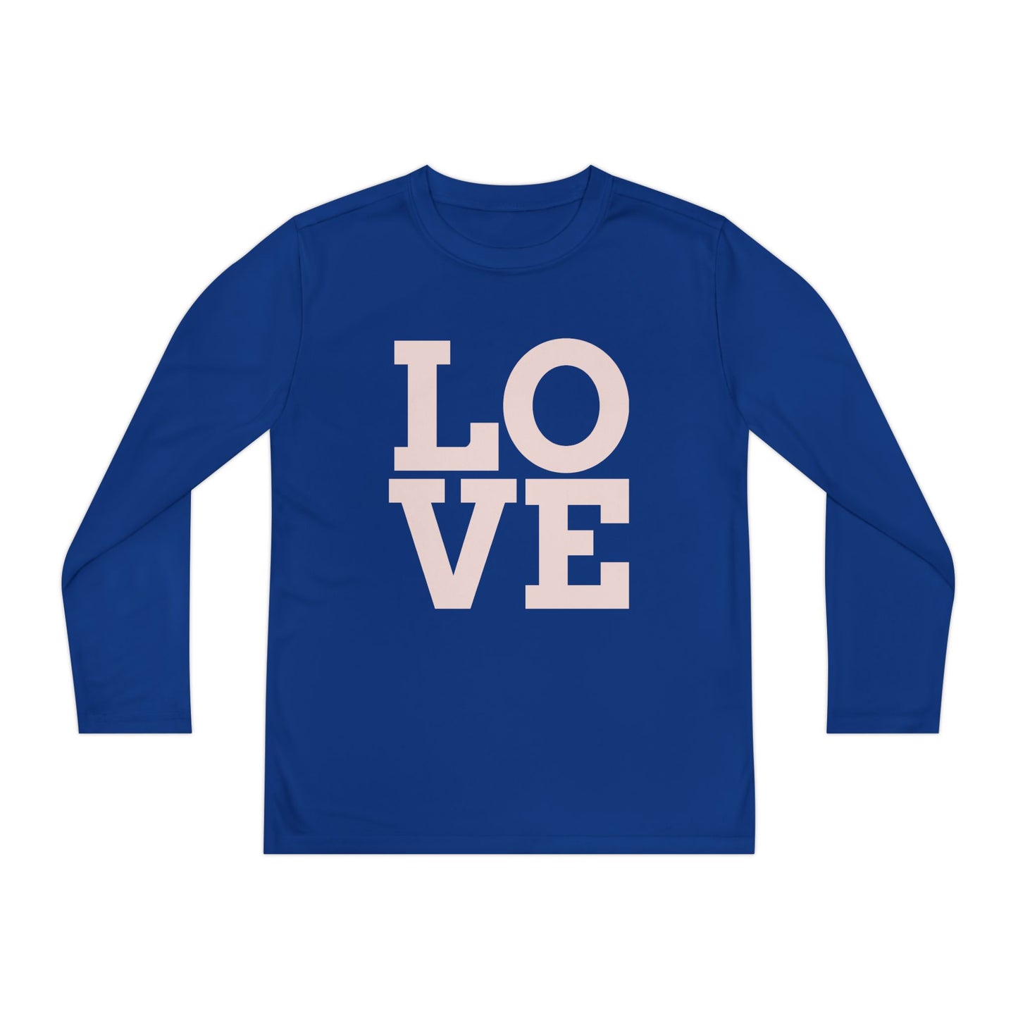 Youth Long Sleeve Love Competitor Tee | Cute Kids Shirt, Gift for Teens, Unique Style Tee, Birthday Present, Be Yourself Wear