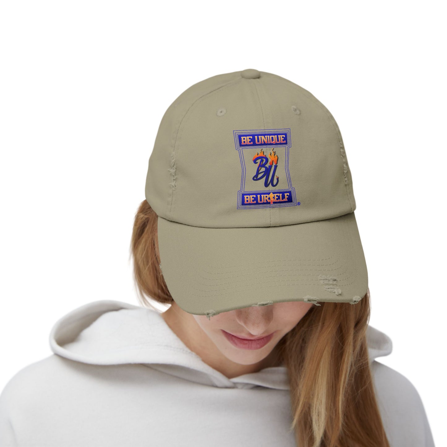 Unisex Distressed Cap, Casual Fashion Hat, Motivational Gift, Trendy Accessory, Everyday Wear, Birthday Gift