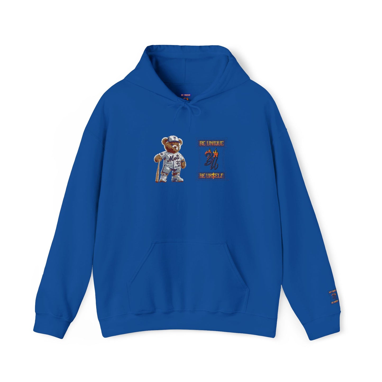 Space Bear Graphic Hoodie — Retro Astronaut Teddy Patch Sweatshirt